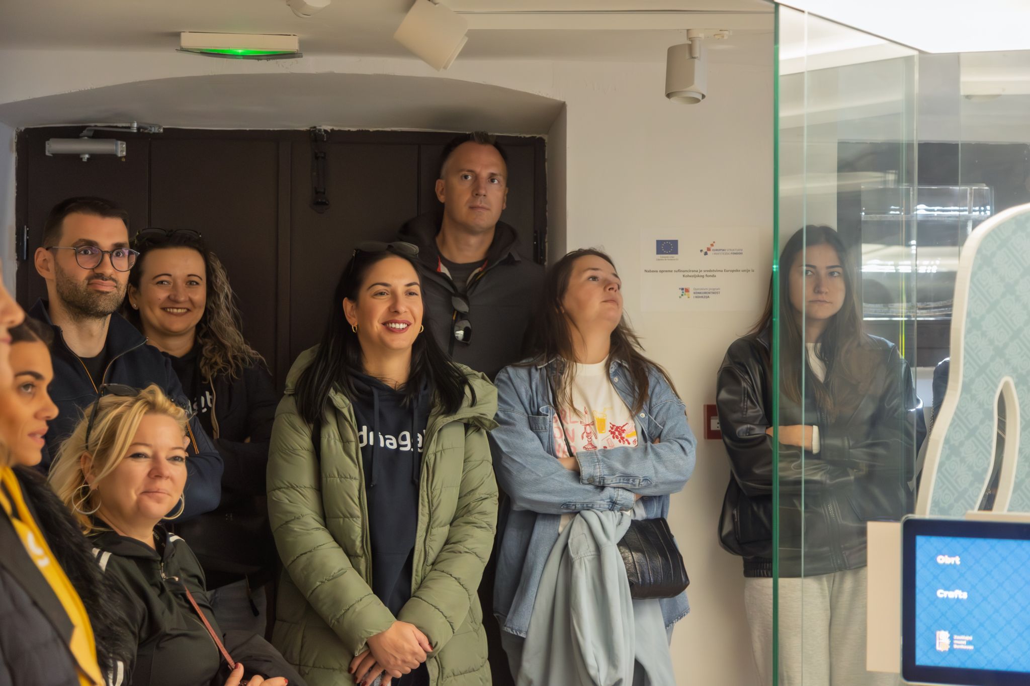 An Authland group on a curator-led museum visit at a Croatian heritage institution